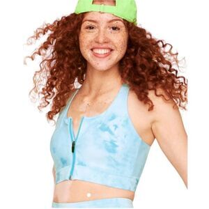 Earth Republic Evie Sports Bra Womens‎ Small Blue White